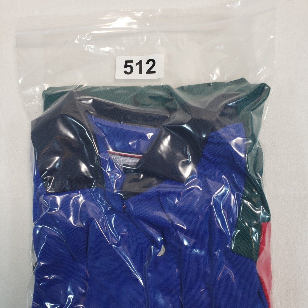Tommy Hilfiger Long Sleeve Colorblock Polo Shirt Mens Med Embroidered Lion 1985 - Picture 9 of 9